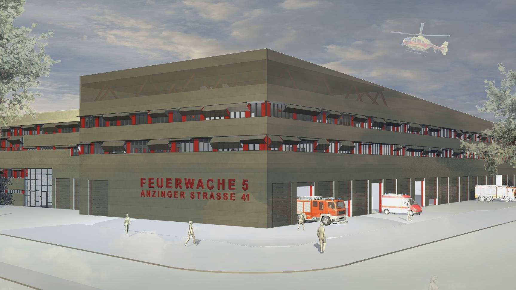 BFM Architekten Wettbewerb zum Neubau der Feuerwache 5